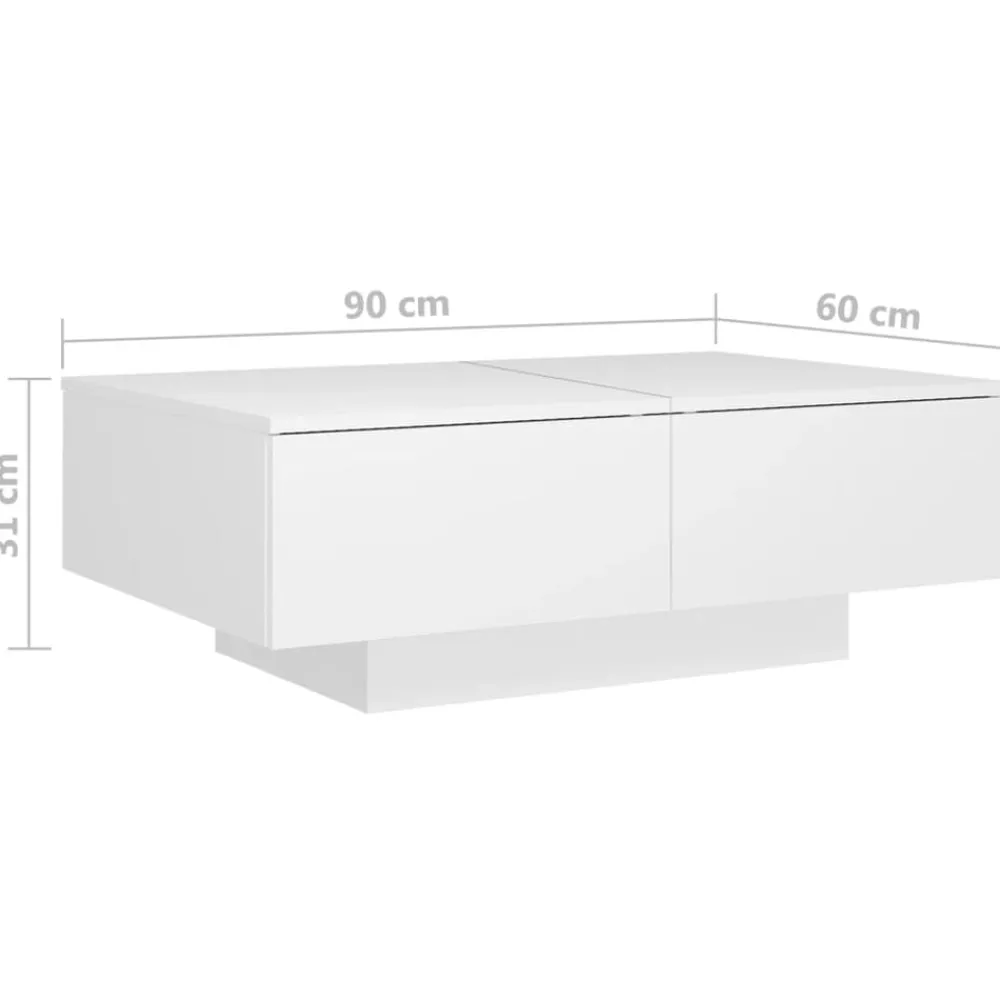vidaXL Mesas-Mesa de centro madera contrachapada 90x60x31 cm