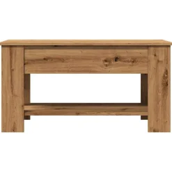 vidaXL Mesas-Mesa de centro madera de ingeniería roble artesanal 101x49x52cm