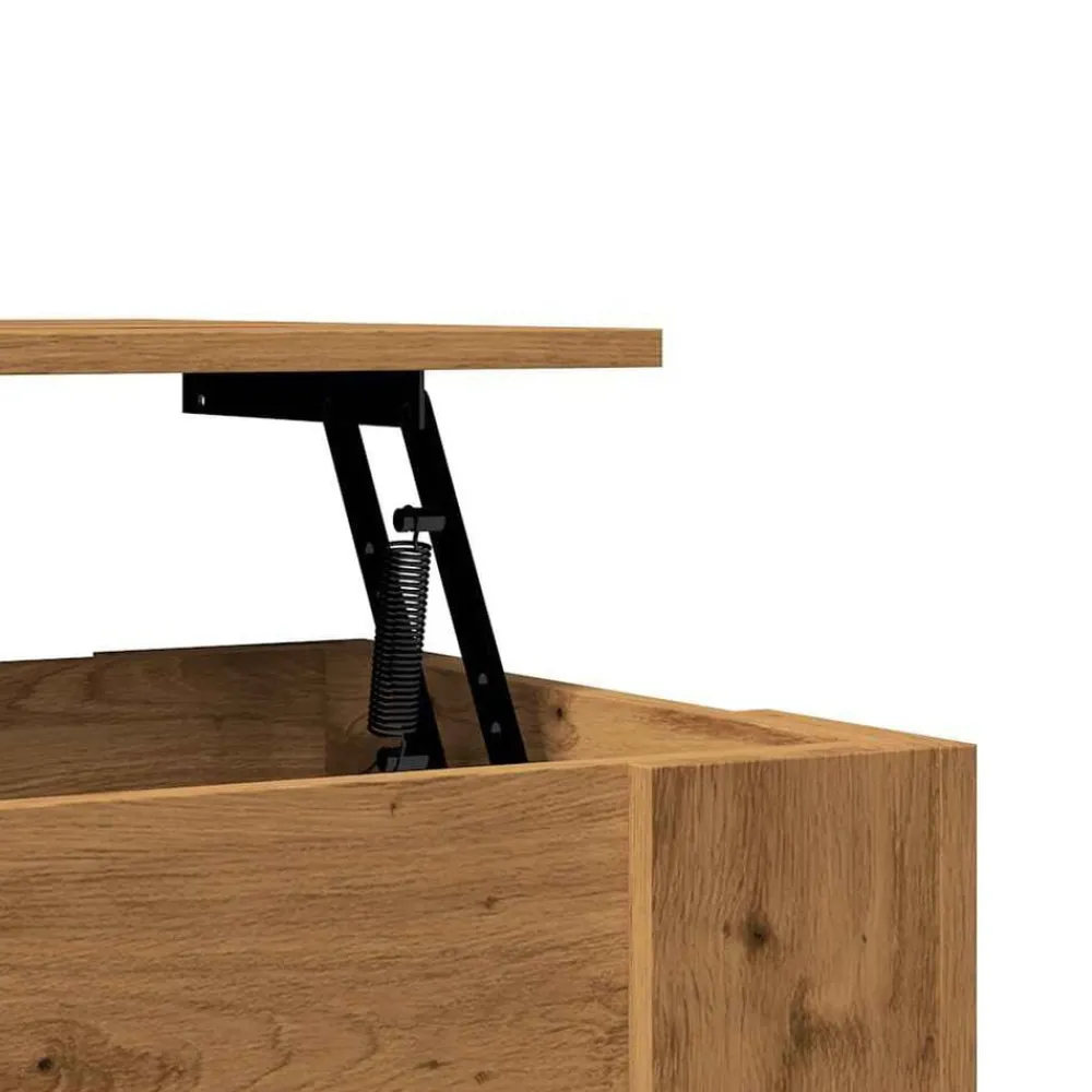 vidaXL Mesas-Mesa de centro madera de ingeniería roble artesanal 101x49x52cm