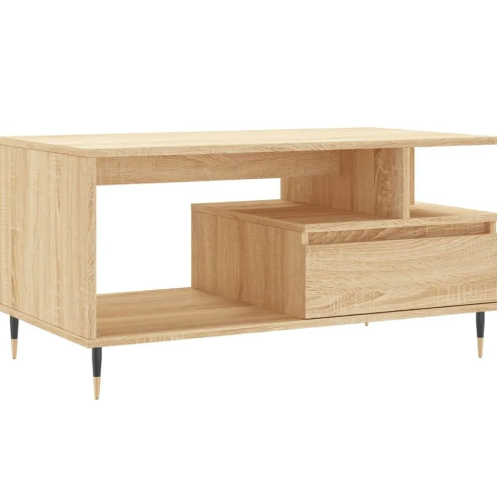 vidaXL Mesas-Mesa de centro madera contrachapada 90x49x45 cm