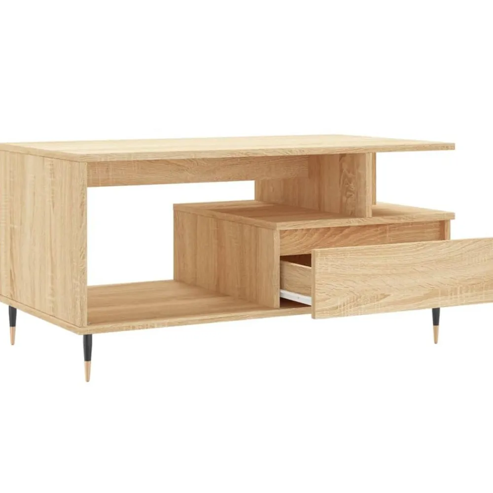vidaXL Mesas-Mesa de centro madera contrachapada 90x49x45 cm