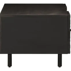 vidaXL Mesas-Mesa de centro madera maciza de mango negra 100x54x40 cm