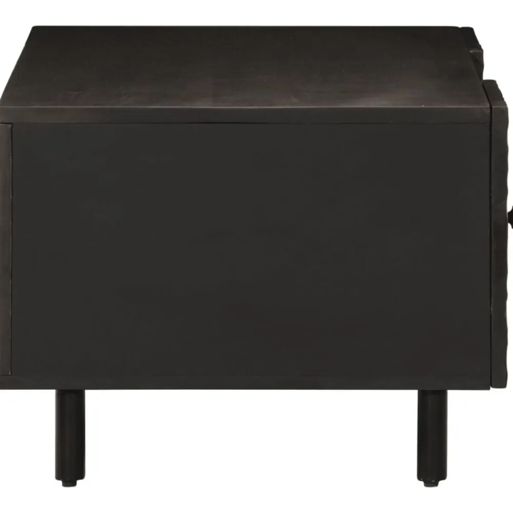 vidaXL Mesas-Mesa de centro madera maciza de mango negra 100x54x40 cm