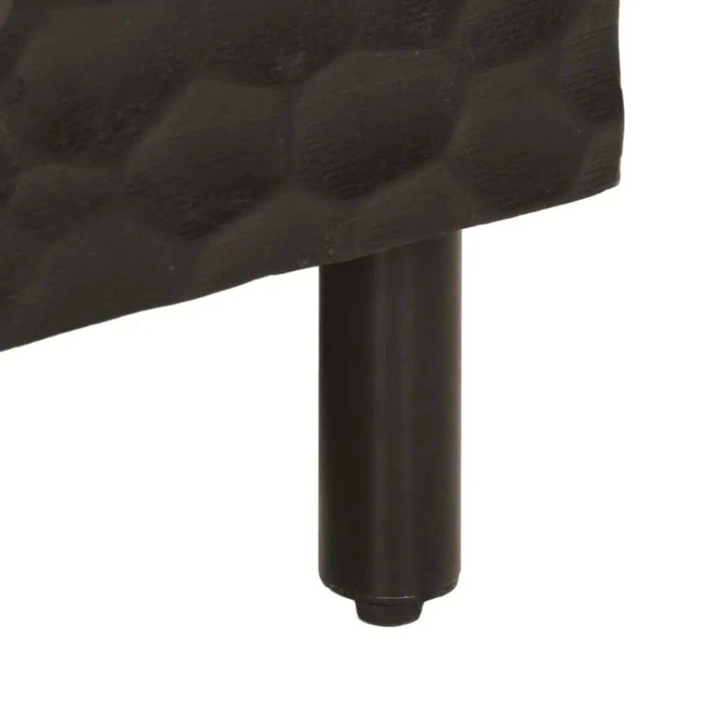 vidaXL Mesas-Mesa de centro madera maciza de mango negra 100x54x40 cm