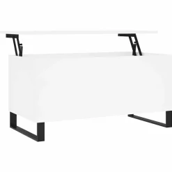 vidaXL Mesa de centro madera contrachapada 90x44,5x45 cm Blanco New