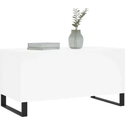 vidaXL Mesa de centro madera contrachapada 90x44,5x45 cm Blanco New