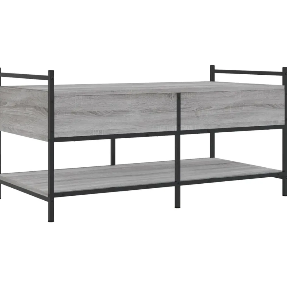 vidaXL Mesas-Mesa de centro madera de ingeniería 99x50x50 cm