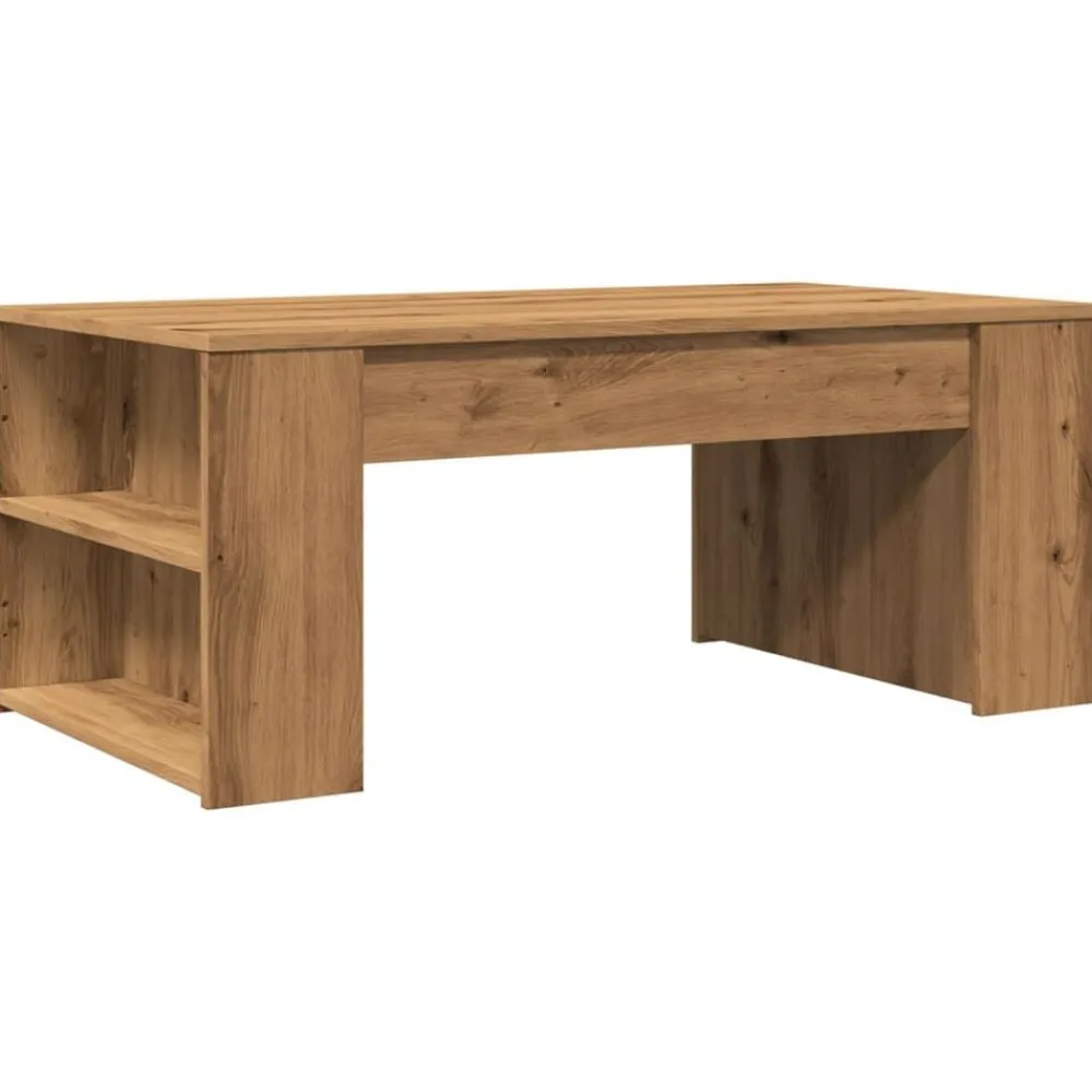 vidaXL Mesa de centro madera ingeniería roble artesanal 102x55x42cm Roble artisan Outlet