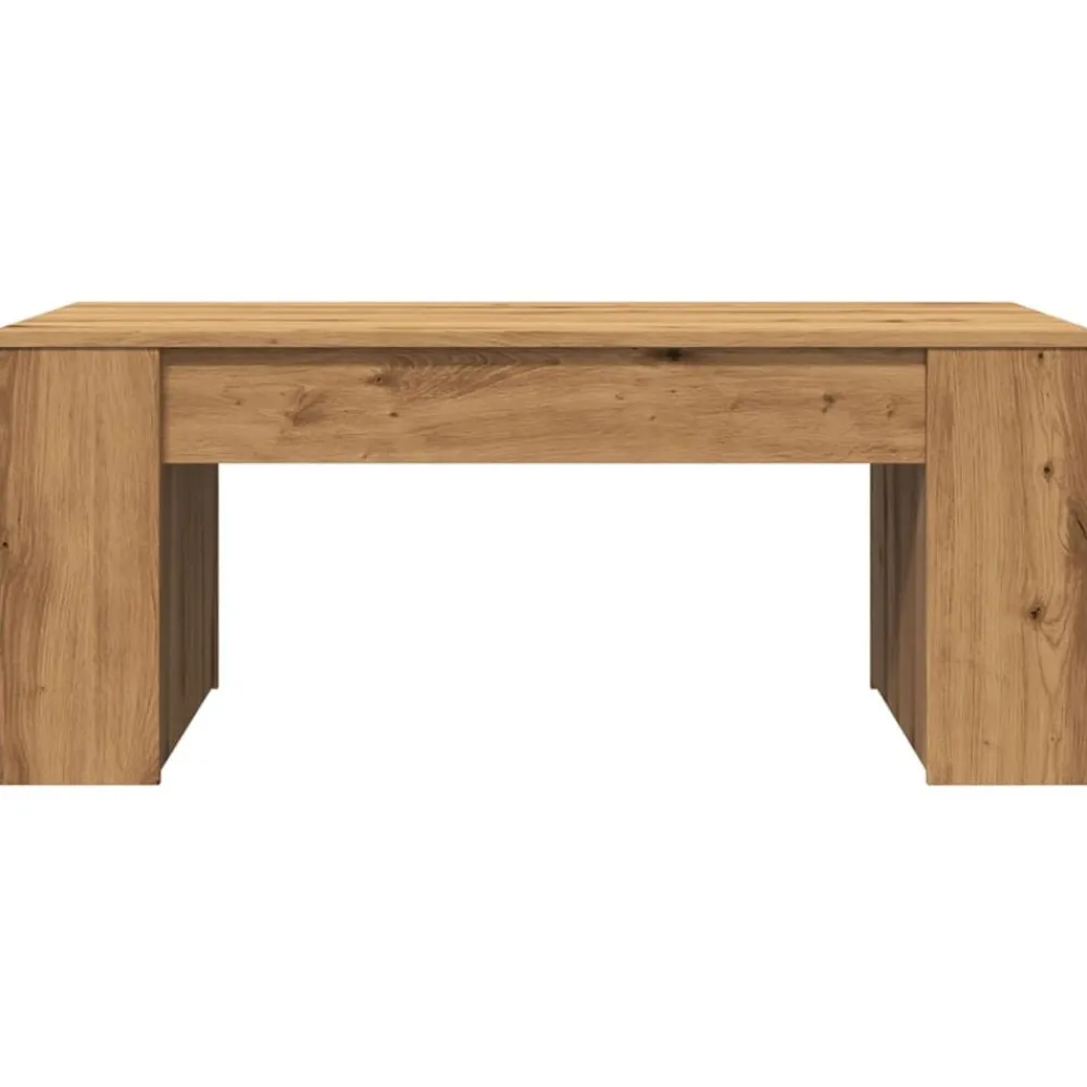 vidaXL Mesa de centro madera ingeniería roble artesanal 102x55x42cm Roble artisan Outlet