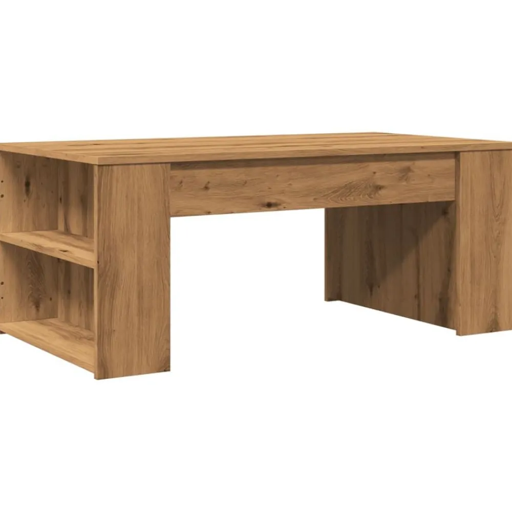 vidaXL Mesa de centro madera ingeniería roble artesanal 102x55x42cm Roble artisan Outlet