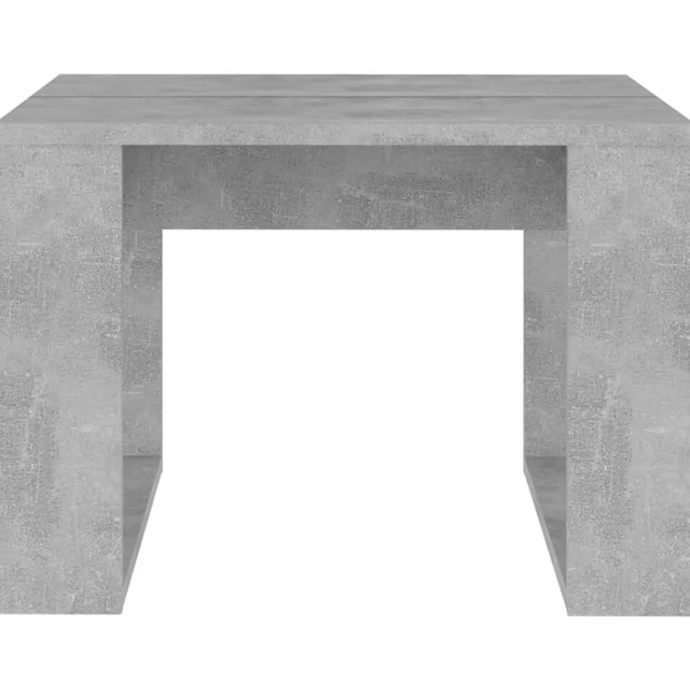 vidaXL Mesas-Mesa de centro madera de ingeniería gris hormigón 50x50x35 cm