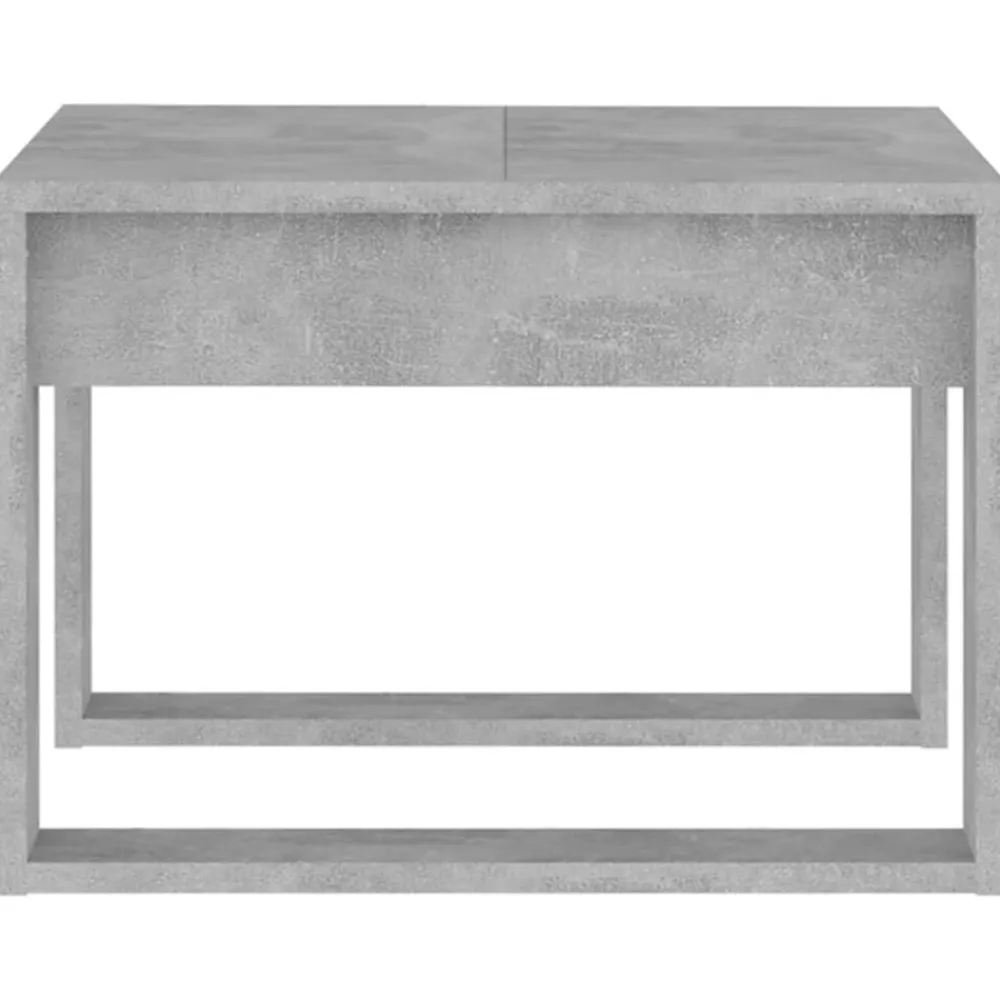 vidaXL Mesas-Mesa de centro madera de ingeniería gris hormigón 50x50x35 cm
