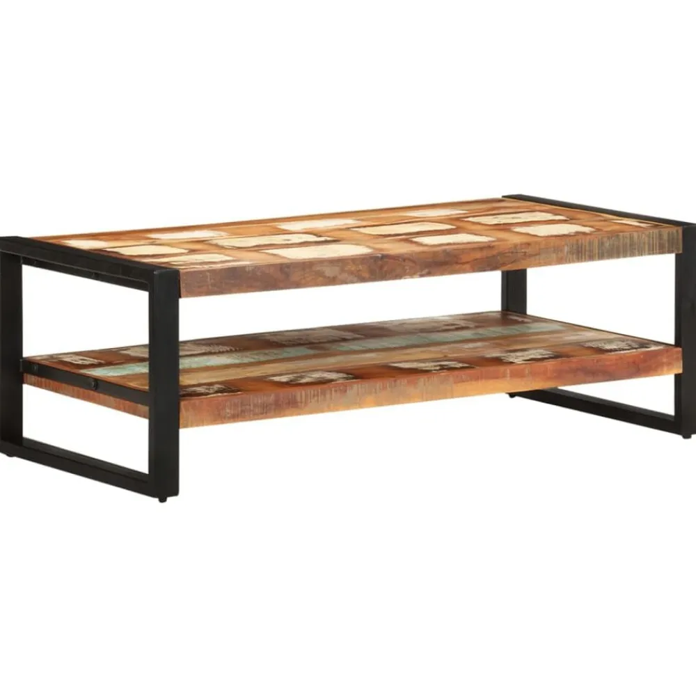 vidaXL Mesas-Mesa de centro madera maciza reciclada 120x60x40 cm