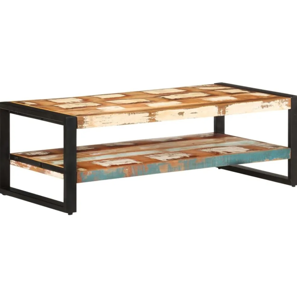 vidaXL Mesas-Mesa de centro madera maciza reciclada 120x60x40 cm