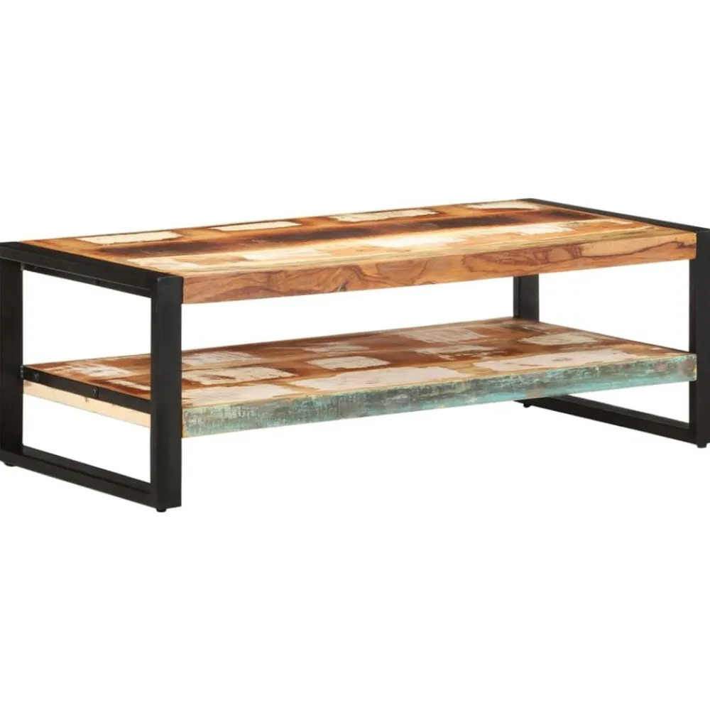vidaXL Mesas-Mesa de centro madera maciza reciclada 120x60x40 cm