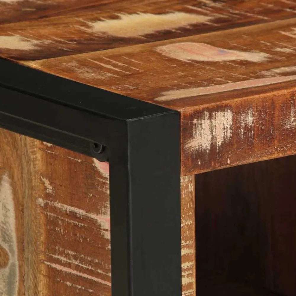 vidaXL Mesas-Mesa de centro multicolor 90x50x36 cm madera maciza reciclada