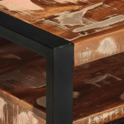 vidaXL Mesas-Mesa de centro multicolor 90x50x36 cm madera maciza reciclada