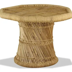 vidaXL Mesa de centro octogonal de bambú 60x60x45 cm Marrón Outlet