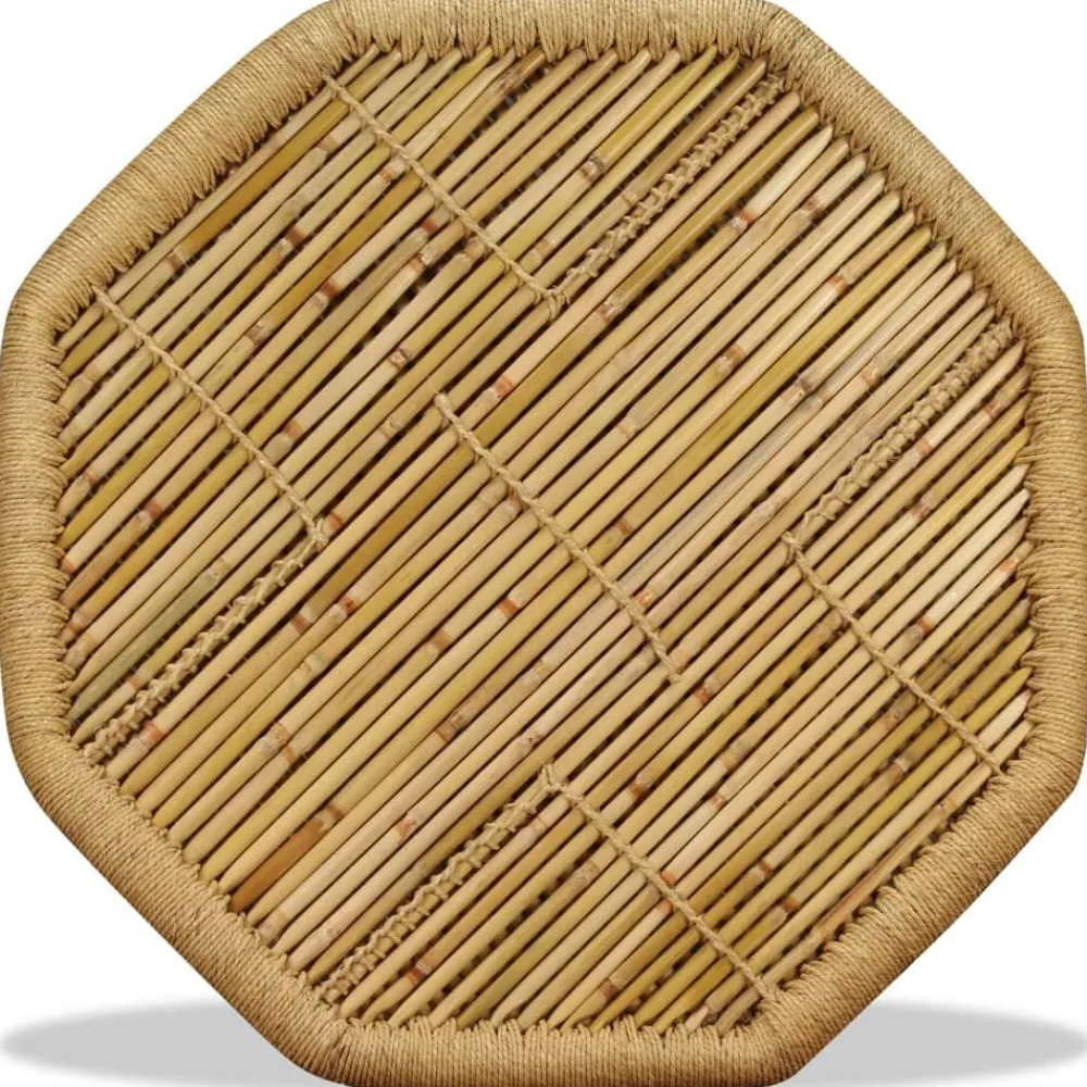 vidaXL Mesa de centro octogonal de bambú 60x60x45 cm Marrón Outlet