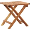 vidaXL Muebles De Jardín-Mesa de centro plegable de jardín madera de acacia 40x40x40 cm