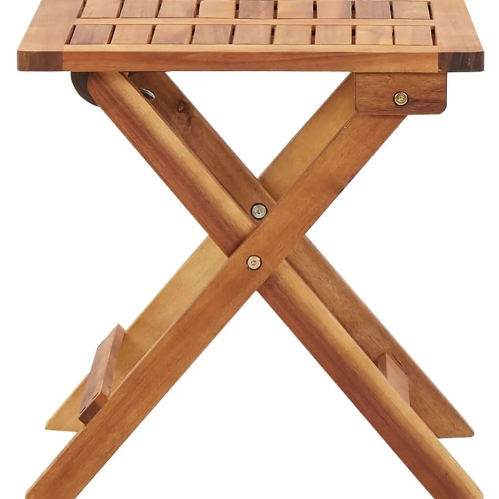 vidaXL Muebles De Jardín-Mesa de centro plegable de jardín madera de acacia 40x40x40 cm