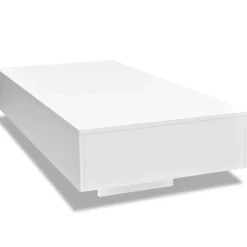 vidaXL Mesa de centro rectangular de fibra de vidrio brillante Blanco Sale