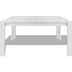 vidaXL Mesas-Mesa de comedor blanca 140x80x75 cm