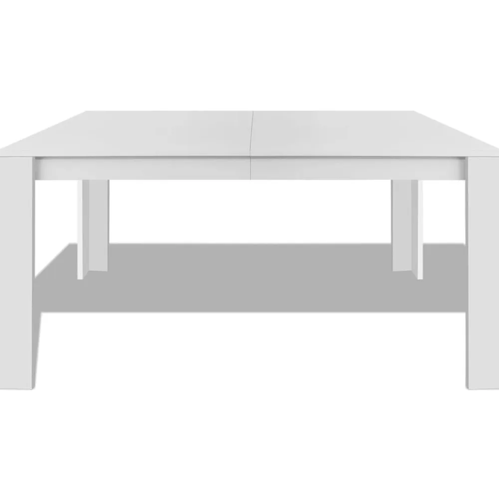 vidaXL Mesas-Mesa de comedor blanca 140x80x75 cm