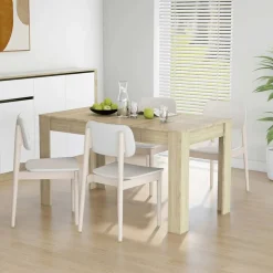 vidaXL Mesas-Mesa de comedor contrachapada color 140x74,5x76 cm