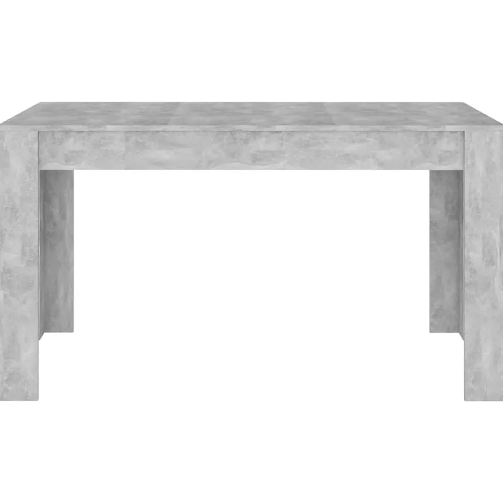 vidaXL Mesas-Mesa de comedor contrachapada gris hormigón 140x74,5x76 cm