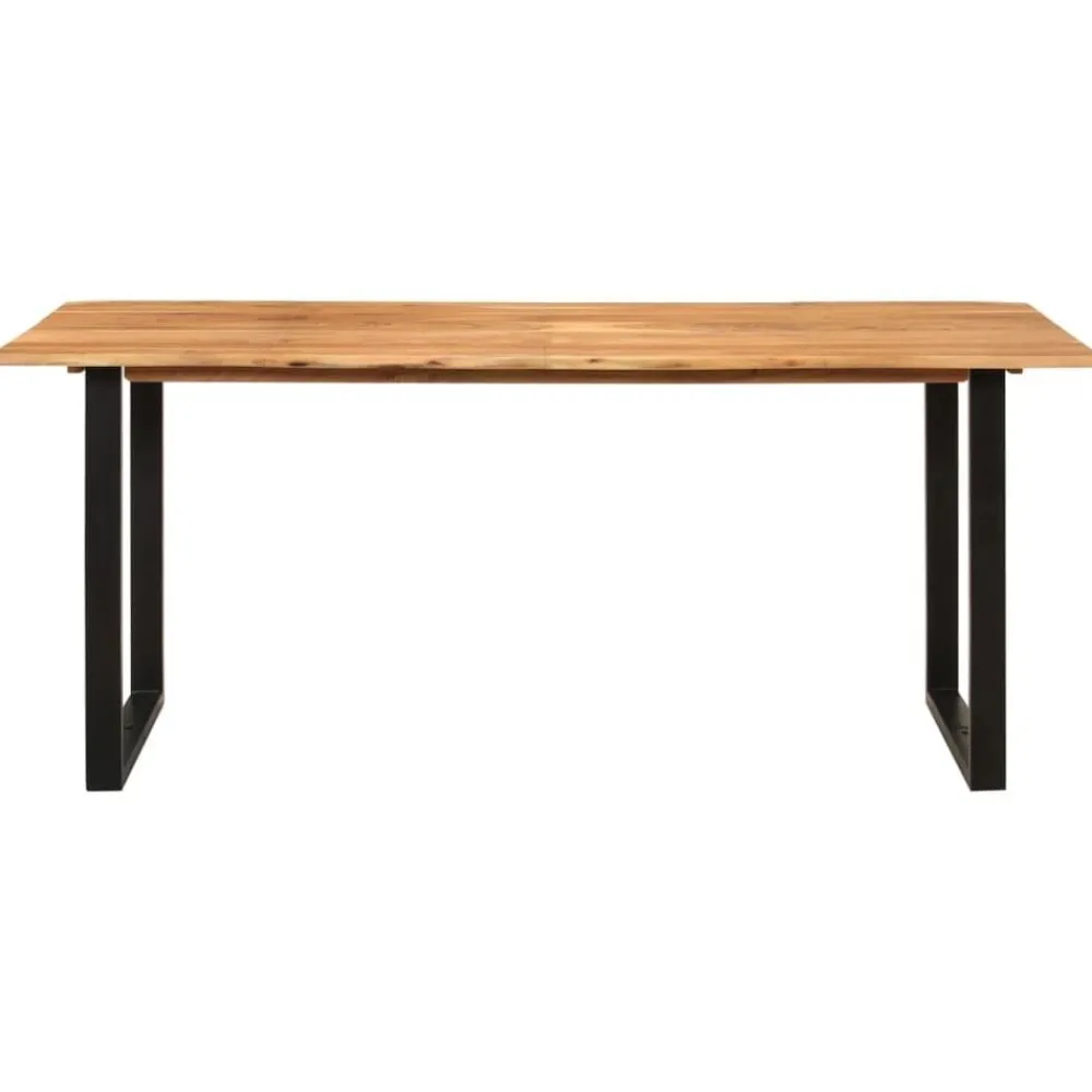 vidaXL Mesas-Mesa de comedor de madera maciza de acacia 180x90x76 cm