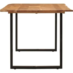 vidaXL Mesas-Mesa de comedor de madera maciza de acacia 180x90x76 cm