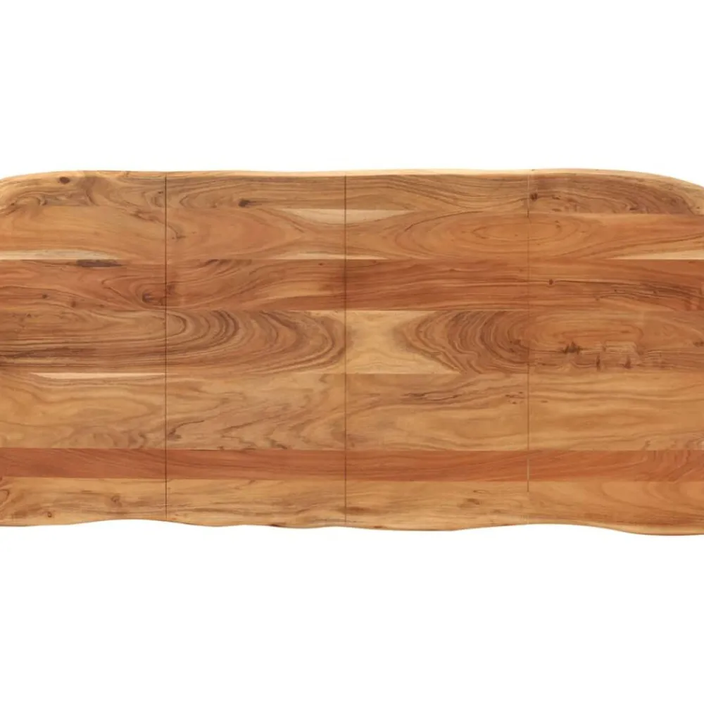 vidaXL Mesas-Mesa de comedor de madera maciza de acacia 180x90x76 cm