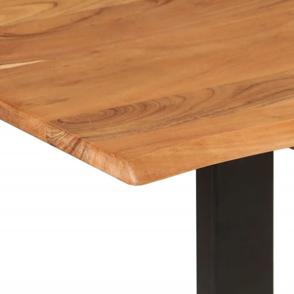 vidaXL Mesas-Mesa de comedor de madera maciza de acacia 180x90x76 cm