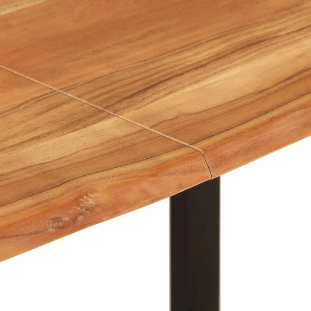 vidaXL Mesas-Mesa de comedor de madera maciza de acacia 180x90x76 cm