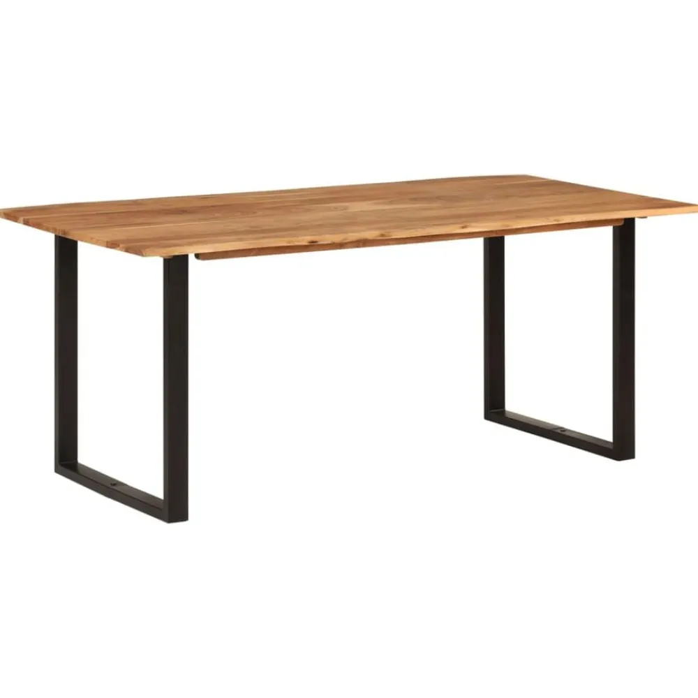 vidaXL Mesas-Mesa de comedor de madera maciza de acacia 180x90x76 cm