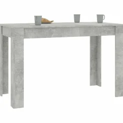 vidaXL Mesa de comedor de madera de ingeniería gris 120x60x76 cm Gris hormig&oacute;n New