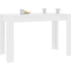 vidaXL Mesa de comedor de madera de ingeniería 120x60x76 cm Blanco Discount