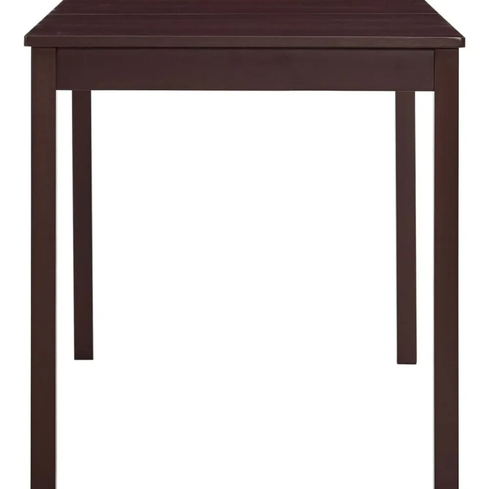 vidaXL Mesas-Mesa de comedor de madera de pino marrón oscuro 140x70x73 cm