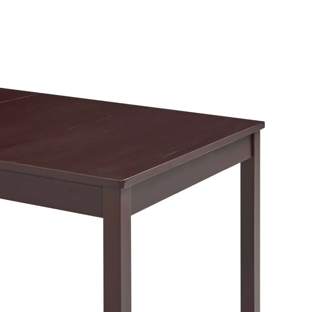vidaXL Mesas-Mesa de comedor de madera de pino marrón oscuro 140x70x73 cm