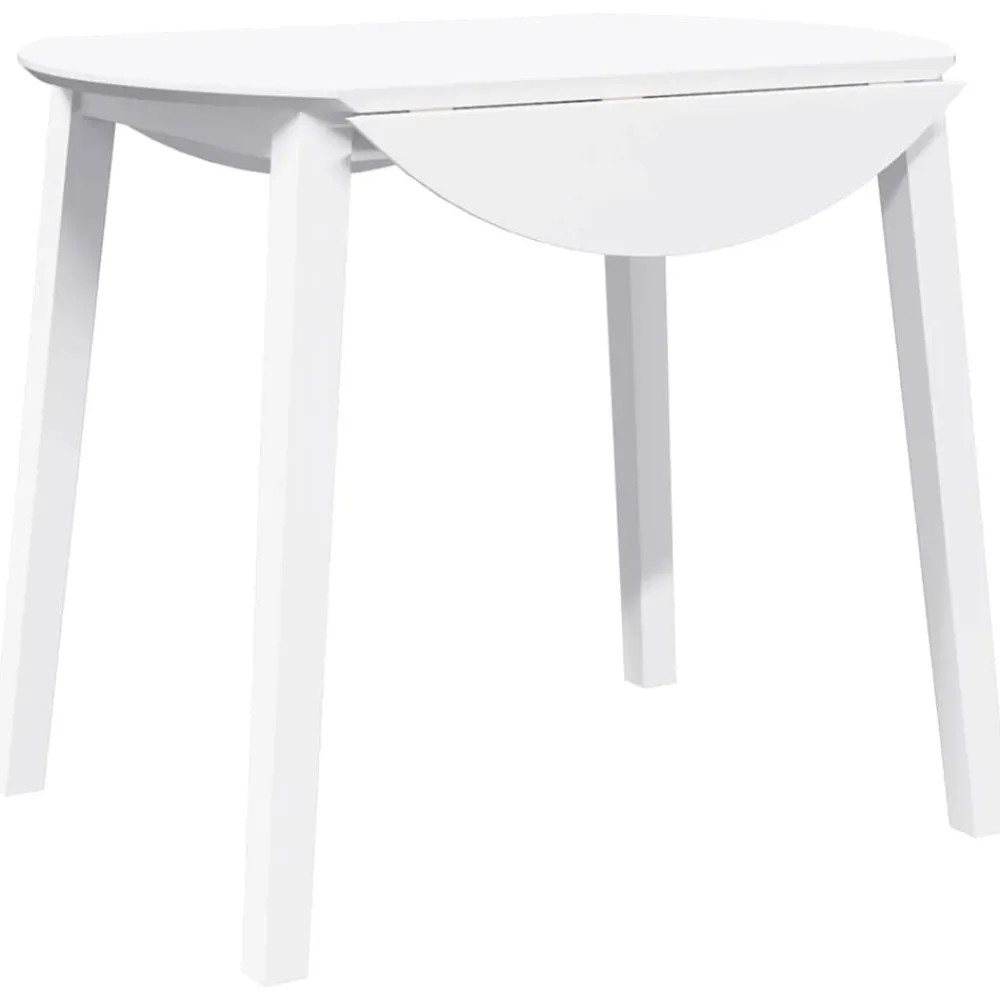 vidaXL Mesa de comedor de madera maciza de caucho Blanco Best