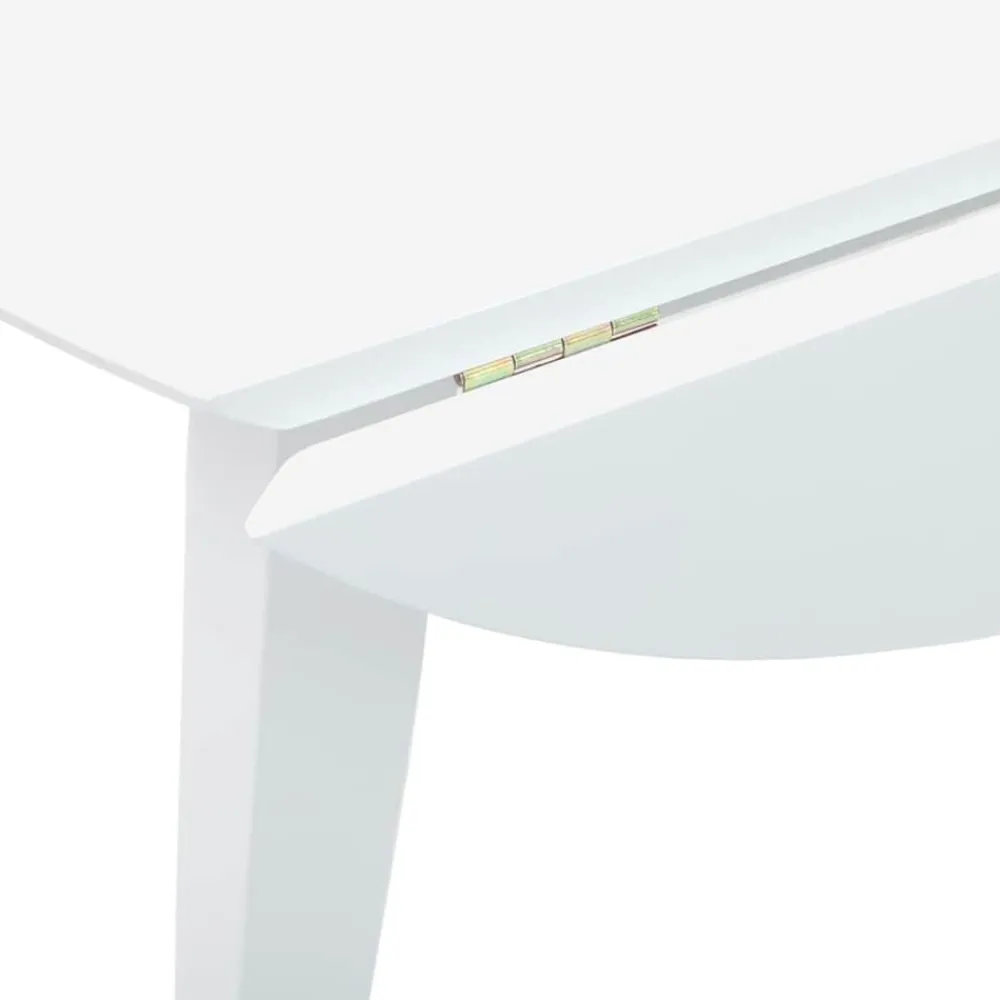 vidaXL Mesa de comedor de madera maciza de caucho Blanco Best