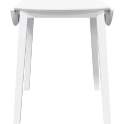 vidaXL Mesa de comedor de madera maciza de caucho Blanco Best