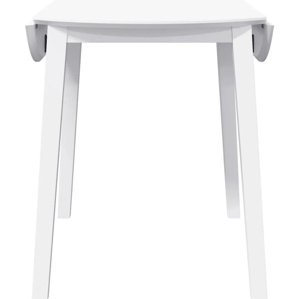 vidaXL Mesa de comedor de madera maciza de caucho Blanco Best