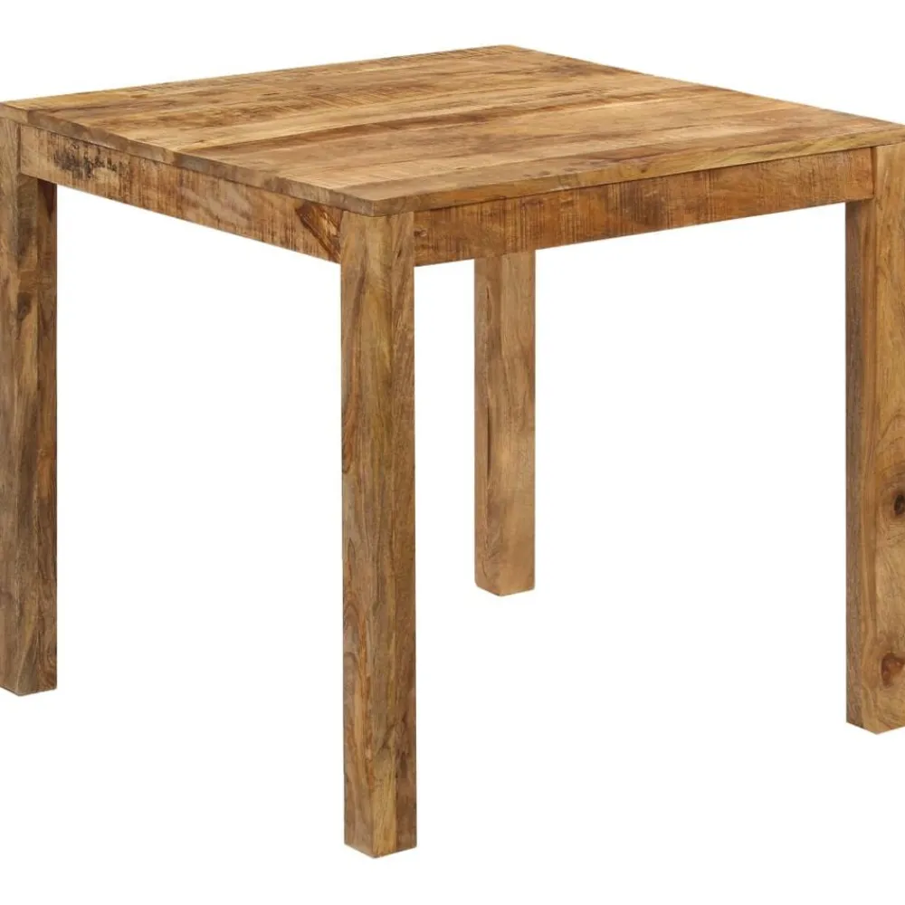 vidaXL Mesas-Mesa de comedor de madera maciza de mango 82x80x76 cm