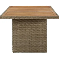 vidaXL Muebles De Jardín-Mesa de comedor de jardín ratán sintético marrón 200x100x74 cm