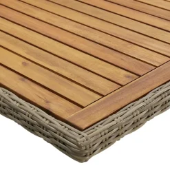 vidaXL Muebles De Jardín-Mesa de comedor de jardín ratán sintético marrón 200x100x74 cm