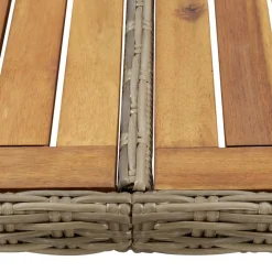 vidaXL Muebles De Jardín-Mesa de comedor de jardín ratán sintético marrón 200x100x74 cm