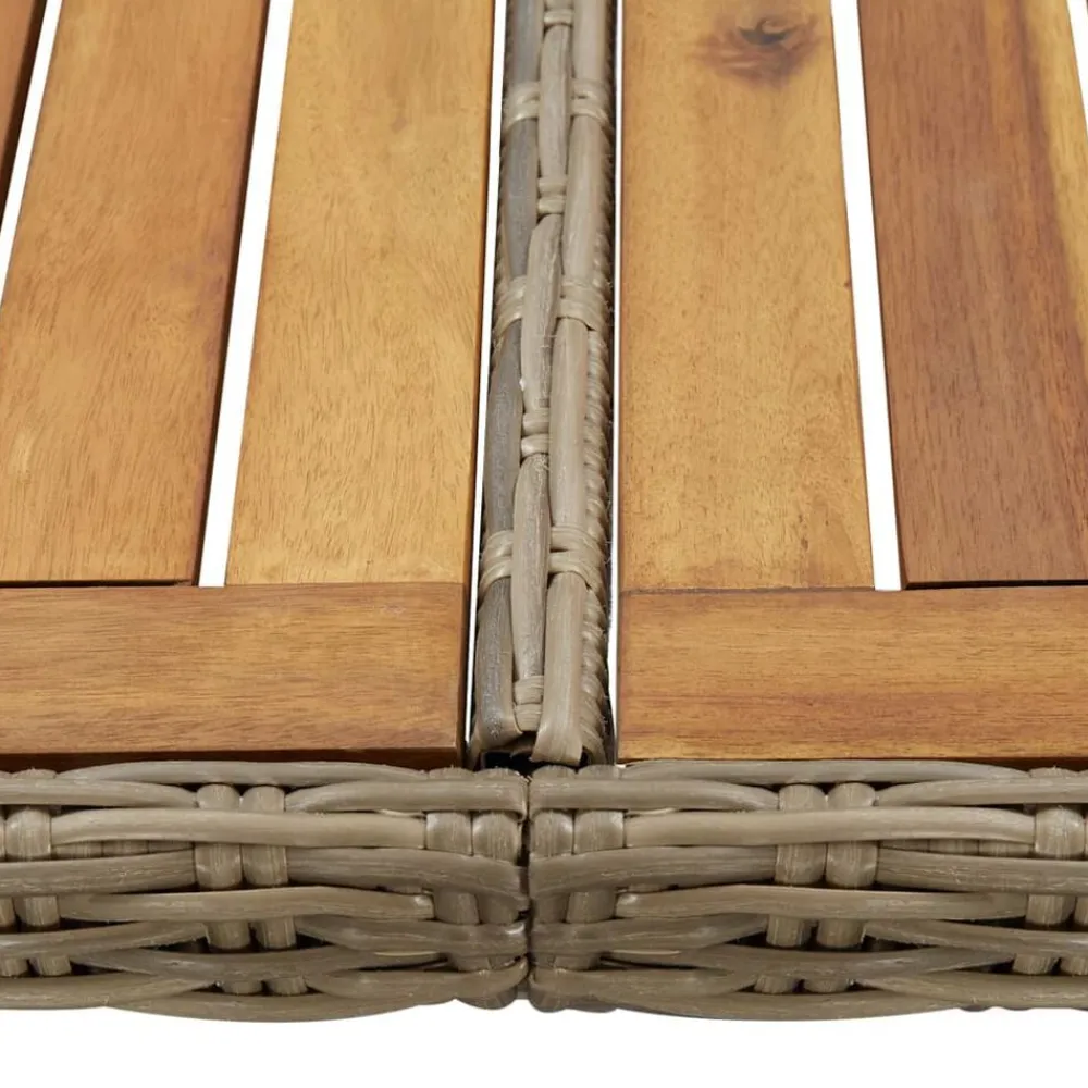 vidaXL Muebles De Jardín-Mesa de comedor de jardín ratán sintético marrón 200x100x74 cm