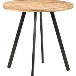 vidaXL Mesa de comedor de madera de mango rugosa 80 cm Sale